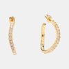 Kvinde Pico Smykker | Amelia Ear Studs Clear/Gold