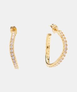 Kvinde Pico Smykker | Amelia Ear Studs Clear/Gold