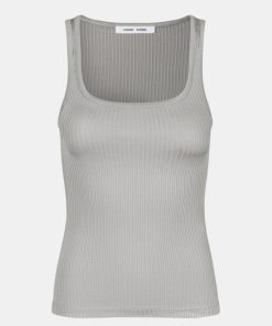 Kvinde Samsøe Samsøe Toppe & Bluser | Amanza Tank Top Silver