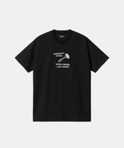 Mand Carhartt WIP T-Shirts | Strange Screw Tee Black