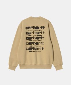 Mand Carhartt WIP Sweatshirts | Ink Bleed Sweatshirt Tobacco