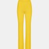 Kvinde Remain Bukser | Knit Straight Pants Lemon Zest