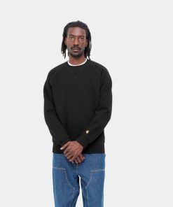 Mand Carhartt WIP Sweatshirts | Chase Sweatshirt Black