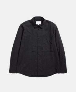 Mand Norse Projects Skjorter | Jens Overshirt Charcoal Mel