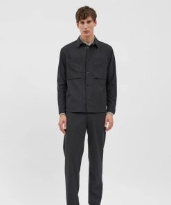 Mand Norse Projects Skjorter | Jens Overshirt Charcoal Mel