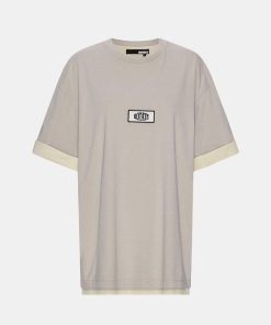 Kvinde ROTATE T-Shirts | Astery Tee Oyster Gray