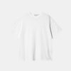 Kvinde Carhartt WIP T-Shirts | W Akron Tee White Stone Washed