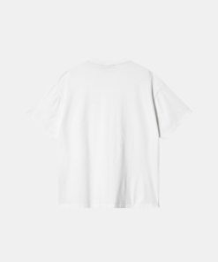 Kvinde Carhartt WIP T-Shirts | W Akron Tee White Stone Washed