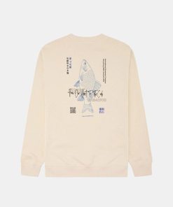 Mand Woodbird Sweatshirts | Wbcane Fish Sweatshirt Light Sand