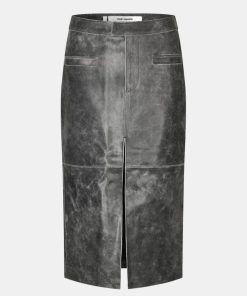 Kvinde Oval Square Nederdele | Worn Skirt Black Distressed