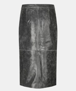 Kvinde Oval Square Nederdele | Worn Skirt Black Distressed