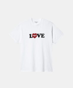 Mand Carhartt WIP T-Shirts | Love Tee White