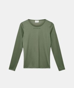 Kvinde Blanche Toppe & Bluser | Comfy Tee L/S Deep Linchen Green Deep Linchen Greeen