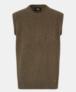 Mand Mads Nørgaard Strik | Gustav Knit Vest Tarmac