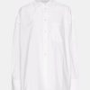 Kvinde Remain Skjorter | Cotton Poplin Pleated Back Shirt L/S Bright White