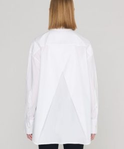 Kvinde Remain Skjorter | Cotton Poplin Pleated Back Shirt L/S Bright White