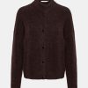 Kvinde Gestuz Strik | Alphagz Cardigan Ge Deep Brown Melan