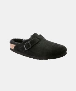 Kvinde Birkenstock | Boston Shearling Slippers Black