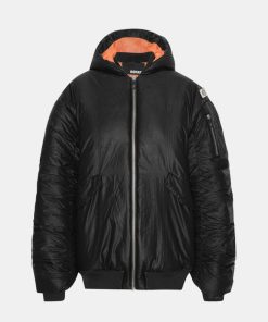 Kvinde ROTATE Jakker | Oversized Bomber Jacket Black