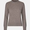 Kvinde Samsøe Samsøe Strik | Charlotte Knit Grey Blue Mel