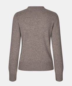 Kvinde Samsøe Samsøe Strik | Charlotte Knit Grey Blue Mel