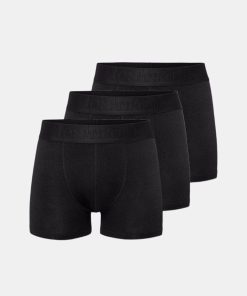 Mand Resterods Undertoj | 3-Pack Bamboo Boxers Black 3 X Black