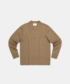 Mand NN07 Strik | Harald Polo Knit Shitake 024 Shitake