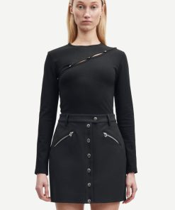 Kvinde Samsøe Samsøe Toppe & Bluser | Luanne Blouse Black