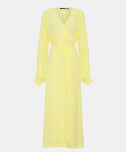 Kvinde ROTATE Kjoler | Marisol Dress Elfin Yellow