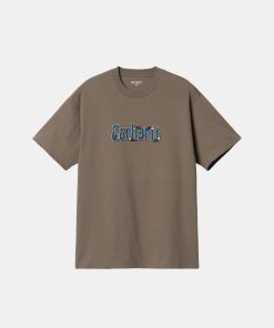 Mand Carhartt WIP T-Shirts | Spin Script Tee Barista