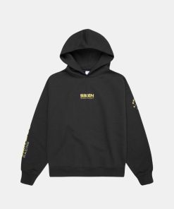 Mand 7 Days Active Sweatshirts | Organic Graphic Hoodie Black