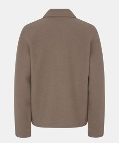 Mand Samsøe Samsøe Strik | Hannes Knit Zip Fallen Rock