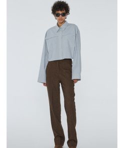 Kvinde Remain Skjorter | Poplin Cropped Shirt English Manor Comb.