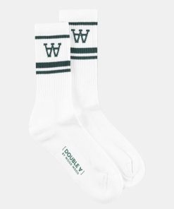 Mand Wood Wood Stromper | Con Socks White/Green