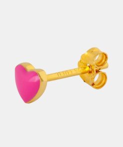 Kvinde LULU Copenhagen Smykker | Love U Ear Stud Pink