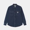 Mand Carhartt WIP Skjorter | Salinac Shirt Blue