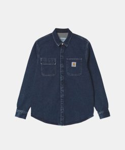 Mand Carhartt WIP Skjorter | Salinac Shirt Blue