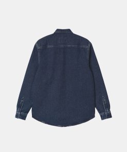 Mand Carhartt WIP Skjorter | Salinac Shirt Blue