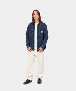 Mand Carhartt WIP Skjorter | Salinac Shirt Blue