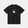 Mand Carhartt WIP T-Shirts | Lasso Tee Black/White