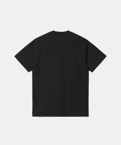 Mand Carhartt WIP T-Shirts | Lasso Tee Black/White