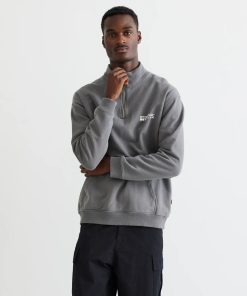 Mand Woodbird Sweatshirts | Wblass Tech Sweatshirt Halfzip Antra Grey