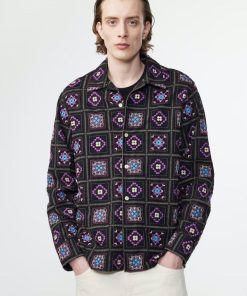 Mand NN07 Skjorter | Julio Shirt L/S Black Multi