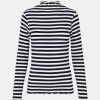 Kvinde Mads Nørgaard T-Shirts | Trutte Tee L/S /Deep Well 5X5 Stripe