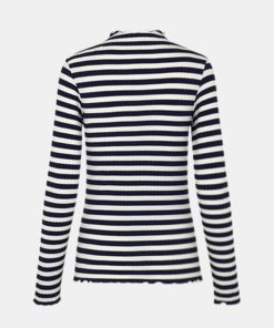 Kvinde Mads Nørgaard T-Shirts | Trutte Tee L/S /Deep Well 5X5 Stripe