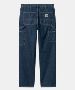 Mand Carhartt WIP Jeans | Single Knee Pants Blue Stone Wash Blue Stone Washed