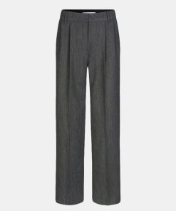 Kvinde Samsøe Samsøe Bukser | Haveny Trousers Dark Grey Mel