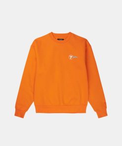 Kvinde 7 Days Active Sweatshirts | W Organic Graphic Sweatshirt Vibrant Orange