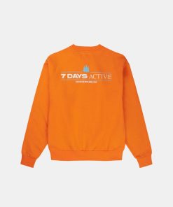 Kvinde 7 Days Active Sweatshirts | W Organic Graphic Sweatshirt Vibrant Orange