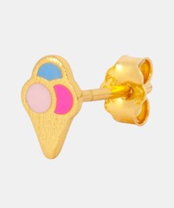 Kvinde LULU Copenhagen Smykker | Ice Cone Ear Stud Gold